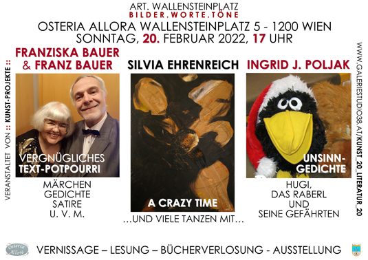 Humorvolle Lesung zum Fasching und Kunstwerke zu Tanz und Theater!