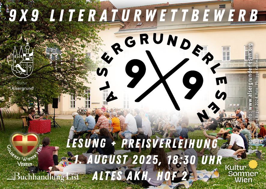 Lesung Literaturwettbewerb 9 x 9 – Alsergrund erlesen