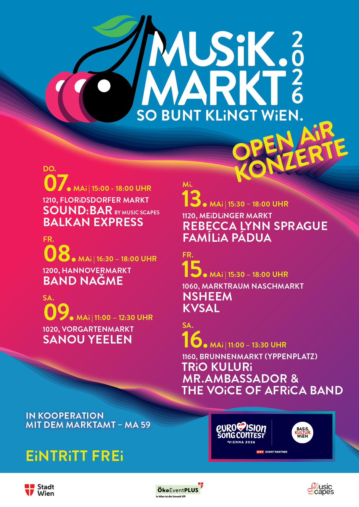 MUSiK.MARKT 2026 – SO BUNT KLINGT WIEN.